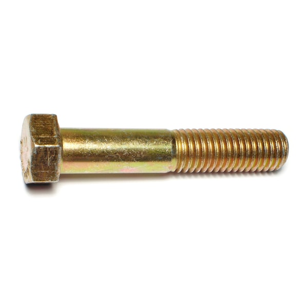 Midwest Fastener Grade 8, 9/16"-12 Hex Head Cap Screw, Zinc Yellow Steel, 3 in L, 10 PK 00740 - main